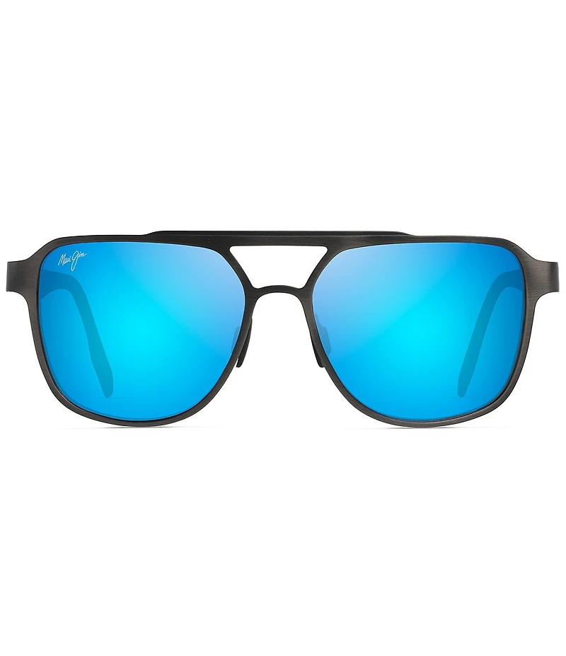 Maui Jim Men's 2nd Reef PolarizedPlus2® 59mm Mirrored Aviator Sunglasses