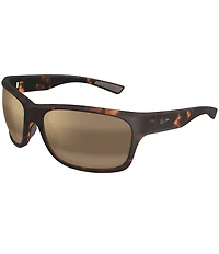 Maui Jim Men's Ano Nui Polarized Plus 2 63mm Rectangle Wrap Sunglasses