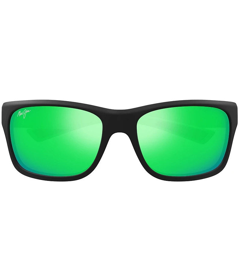 Maui Jim Men's Ano Nui Polarized Plus 2 63mm Rectangle Wrap Sunglasses