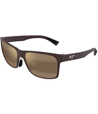 Maui Jim Men's Hoopili Polarized Plus 2 58mm Rectangle Sunglasses