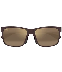 Maui Jim Men's Hoopili Polarized Plus 2 58mm Rectangle Sunglasses