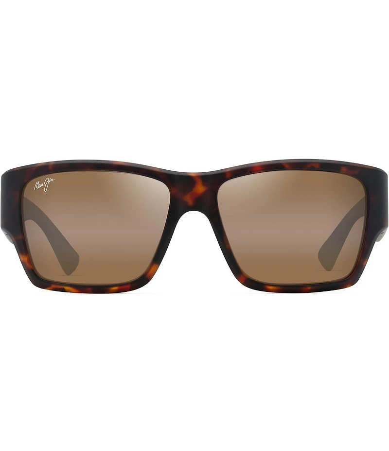Maui Jim Men's Ka'olu PolarizedPlus2® 57mm Havana Square Sunglasses