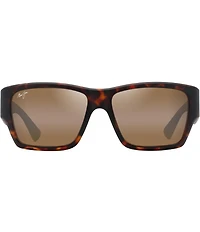 Maui Jim Men's Ka'olu PolarizedPlus2® 57mm Havana Square Sunglasses