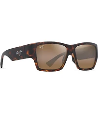 Maui Jim Men's Ka'olu PolarizedPlus2® 57mm Havana Square Sunglasses