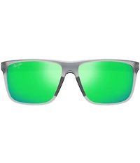 Maui Jim Men's Lehopulu 58mm Polarized Rectangle Sunglasses