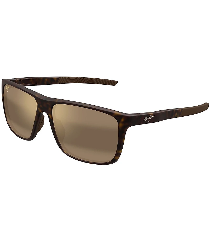 Maui Jim Men's Lehopulu 58mm Polarized Rectangle Sunglasses