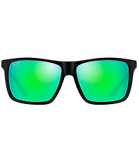 Maui Jim Men's Mamalu Bay PolarizedPlus2® 59.5mm Mirrored Square Sunglasses