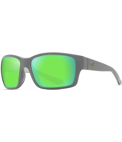 Maui Jim Men's Mangroves PolarizedPlus2® Wrap 60mm Mirrored Sunglasses