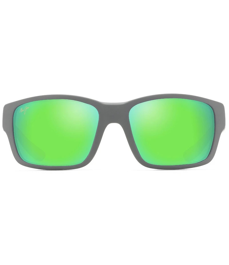 Maui Jim Men's Mangroves PolarizedPlus2® Wrap 60mm Mirrored Sunglasses