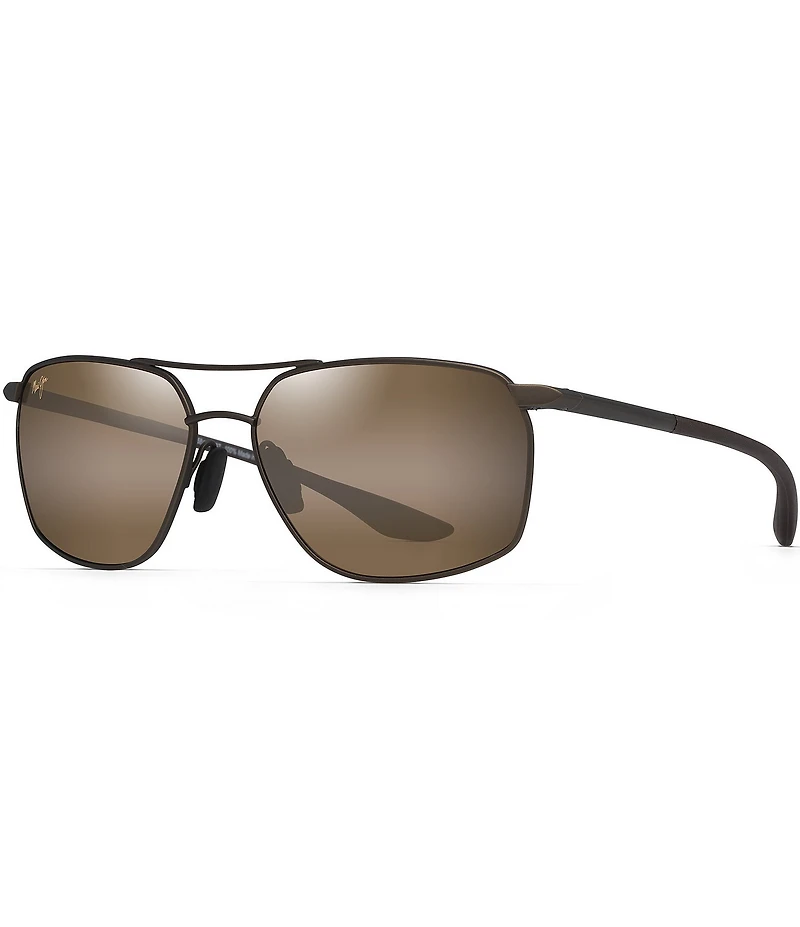 Maui Jim Men's Rectangular Puu Kukui Polarized Sunglasses