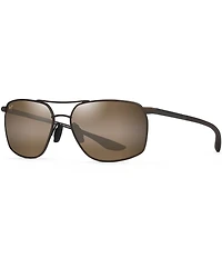 Maui Jim Men's Rectangular Puu Kukui Polarized Sunglasses