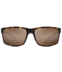 Maui Unisex Jim Pokowai Arch PolarizedPlus2® Olive Tortoise Rectangular 58mm Sunglasses