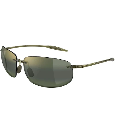 Maui Jim Unisex Breakwall Polarized Plus2 64mm Rectangle Sunglasses
