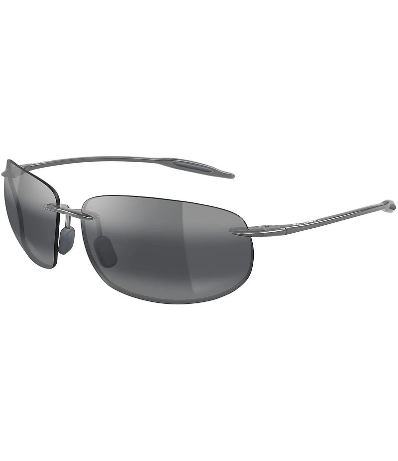 Maui Jim Unisex Breakwall PolarizedPlus2 64mm Rectangle Sunglasses