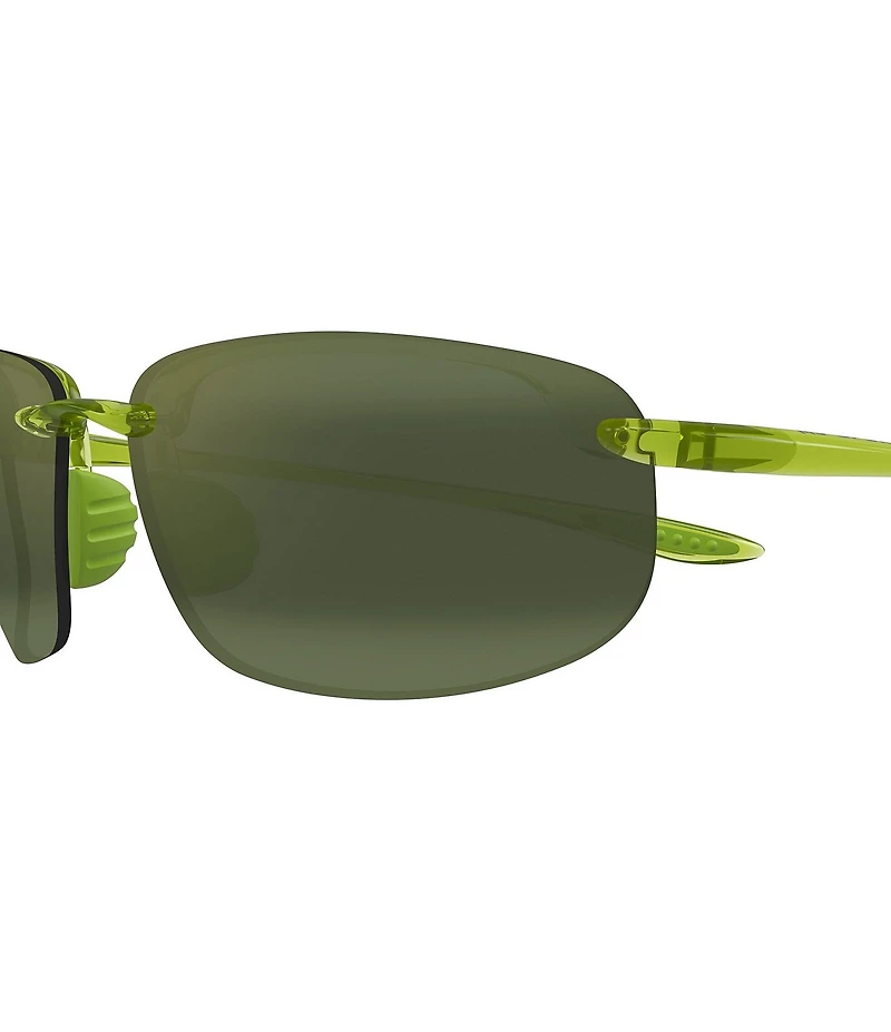 Maui Jim Unisex Hookipa Polarized Plus 2 64mm Rectangle Wrap Sunglasses