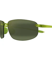 Maui Jim Unisex Hookipa Polarized Plus 2 64mm Rectangle Wrap Sunglasses