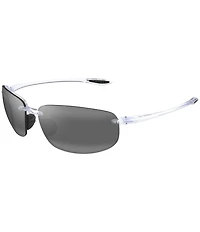 Maui Jim Unisex Hookipa Polarized Plus 2 64mm Rectangle Wrap Sunglasses