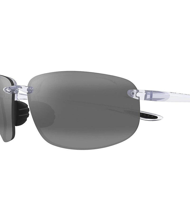Maui Jim Unisex Hookipa Polarized Plus 2 64mm Rectangle Wrap Sunglasses