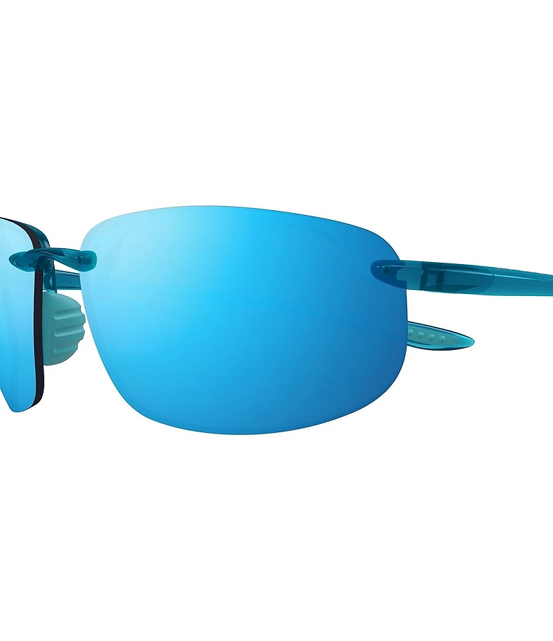 Maui Jim Unisex Hookipa Polarized Plus 2 64mm Rectangle Wrap Sunglasses