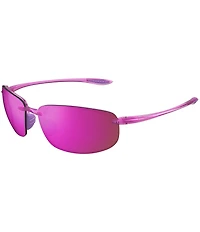 Maui Jim Unisex Hookipa Polarized Plus 2 64mm Rectangle Wrap Sunglasses