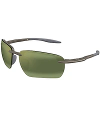 Maui Jim Unisex Hookipa Ultra G Polarized Plus 2 65mm Rectangle Wrap Sunglasses