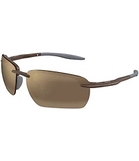Maui Jim Unisex Hookipa Ultra G Polarized Plus 2 65mm Rectangle Wrap Sunglasses