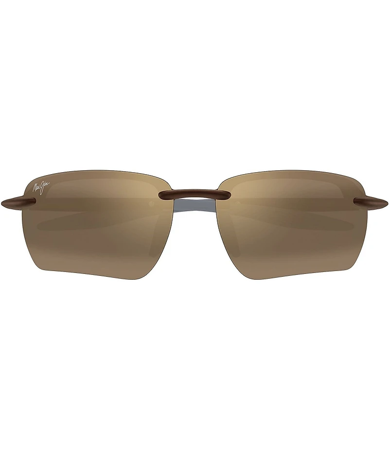 Maui Jim Unisex Hookipa Ultra G Polarized Plus 2 65mm Rectangle Wrap Sunglasses