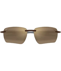 Maui Jim Unisex Hookipa Ultra G Polarized Plus 2 65mm Rectangle Wrap Sunglasses