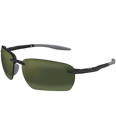 Maui Jim Unisex Hookipa Ultra G Polarized Plus 2 65mm Rectangle Wrap Sunglasses