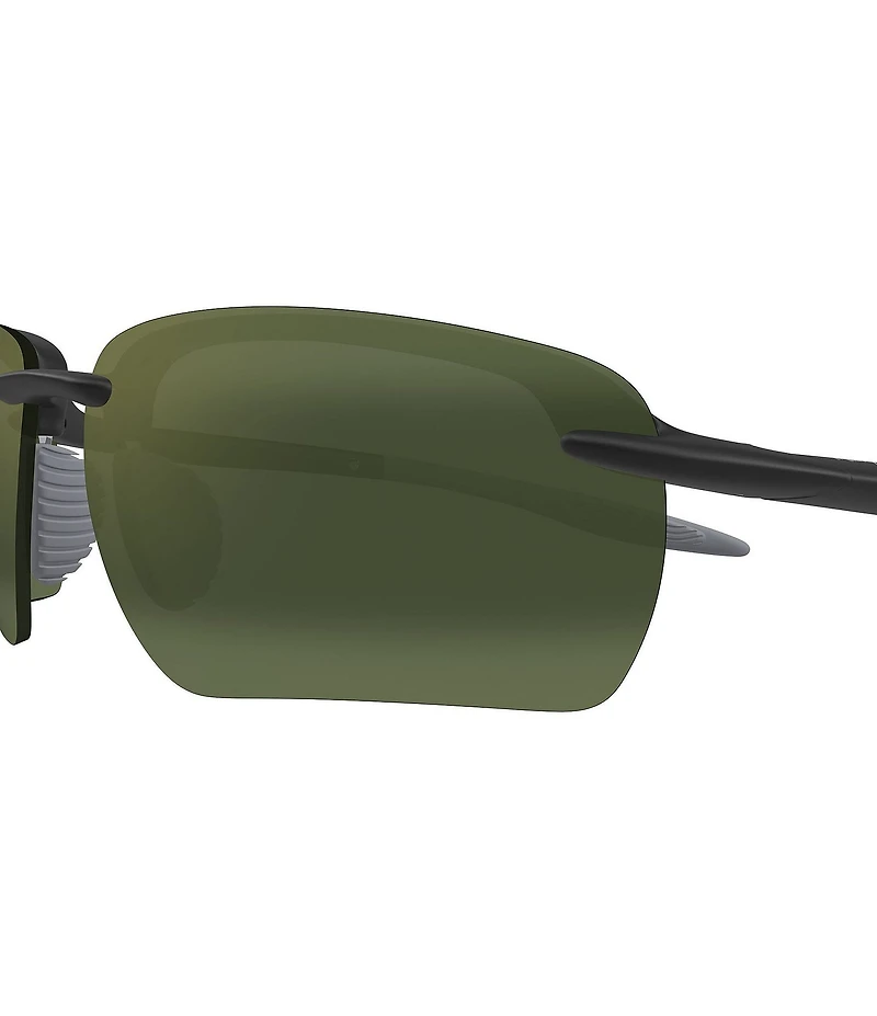 Maui Jim Unisex Hookipa Ultra G Polarized Plus 2 65mm Rectangle Wrap Sunglasses