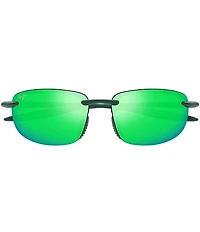 Maui Jim Unisex Hookipa Ultra Polarized Plus 2 63mm Rectangle Wrap Sunglasses