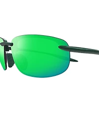 Maui Jim Unisex Hookipa Ultra Polarized Plus 2 63mm Rectangle Wrap Sunglasses