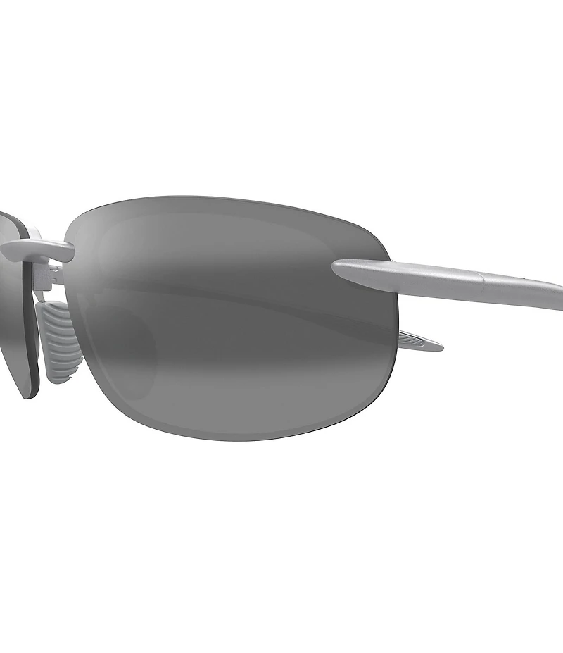Maui Jim Unisex Hookipa Ultra Polarized Plus 2 63mm Rectangle Wrap Sunglasses