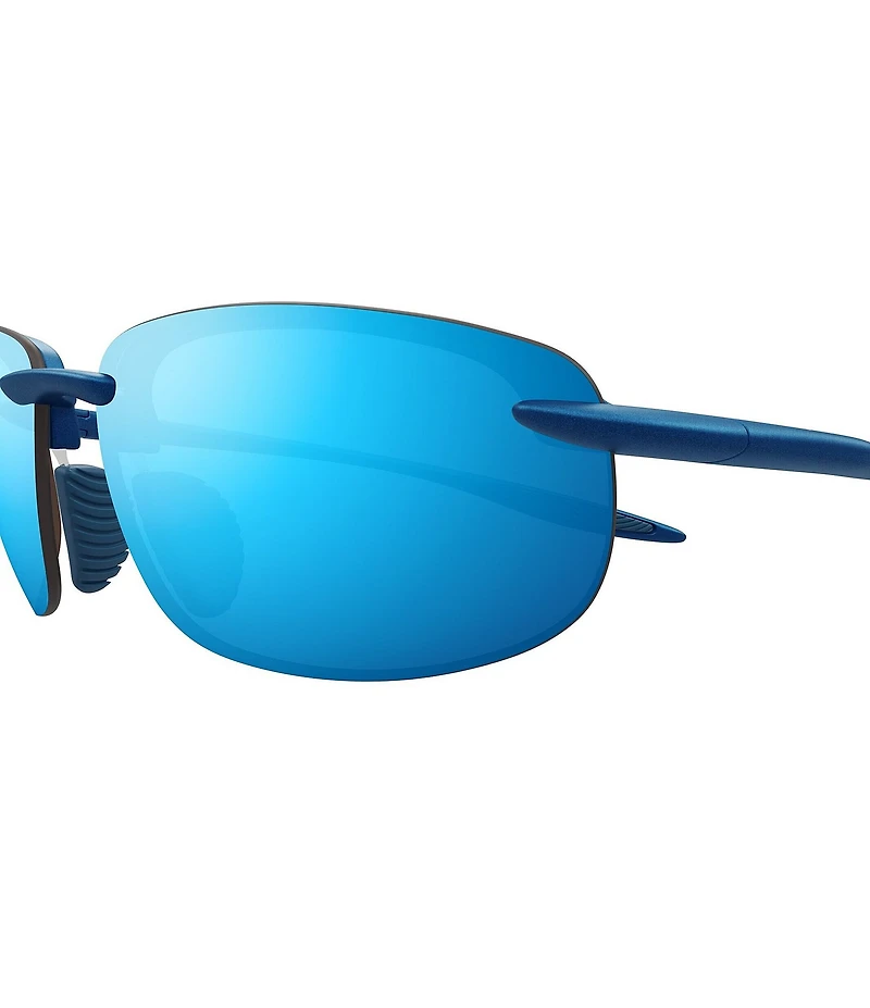 Maui Jim Unisex Hookipa Ultra Polarized Plus 2 63mm Rectangle Wrap Sunglasses