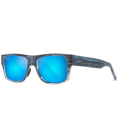 Maui Jim Unisex Keahi PolarizedPlus2® 56mm Mirrored Square Sunglasses