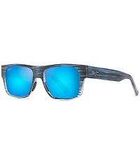 Maui Jim Unisex Keahi PolarizedPlus2® 56mm Mirrored Square Sunglasses