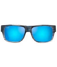Maui Jim Unisex Keahi PolarizedPlus2® 56mm Mirrored Square Sunglasses