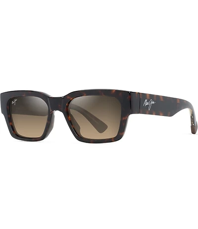 Maui Jim Unisex Kenui PolarizedPlus2®53mm Havana Square Sunglasses