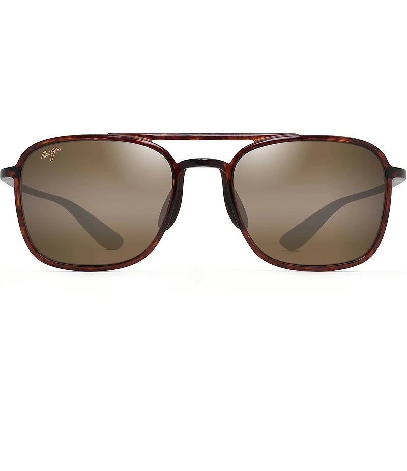 Maui Jim Unisex Keokea 55mm Bi-Gradient Mirrored Lens Aviator Sunglasses