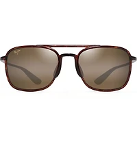 Maui Jim Unisex Keokea 55mm Bi-Gradient Mirrored Lens Aviator Sunglasses