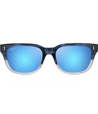 Maui Jim Unisex Likeke PolarizedPlus2® Square Gradient 54mm Mirrored Sunglasses