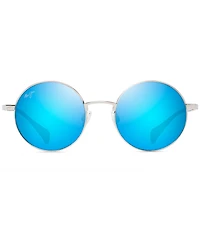 Maui Jim Unisex Mokupuni PolarizedPlus2® 52mm Mirrored Round Sunglasses
