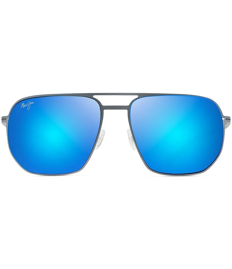Maui Jim Unisex Shark's Cove PolarizedPlus2® 55mm Mirrored Aviator Sunglasses