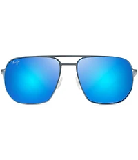 Maui Jim Unisex Shark's Cove PolarizedPlus2® 55mm Mirrored Aviator Sunglasses