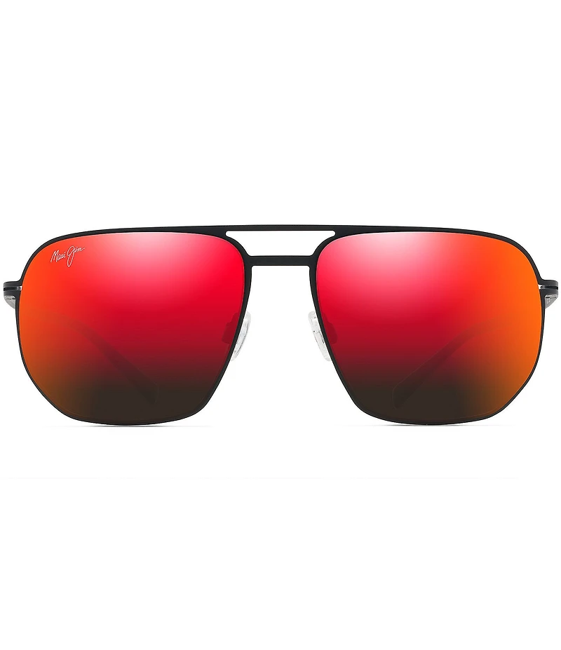 Maui Jim Unisex Shark's Cove PolarizedPlus2® 55mm Mirrored Aviator Sunglasses