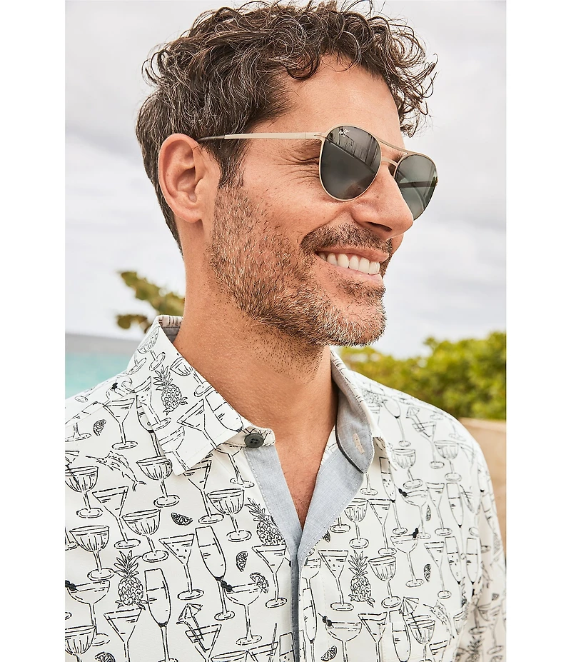 Maui Jim Unisex Shark's Cove PolarizedPlus2® 55mm Navigator Sunglasses