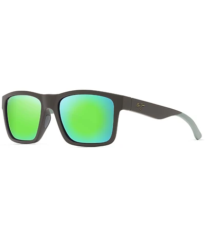 Maui Jim Unisex The Flats PolarizedPlus2® 57mm Rectangle Mirrored Sunglasses