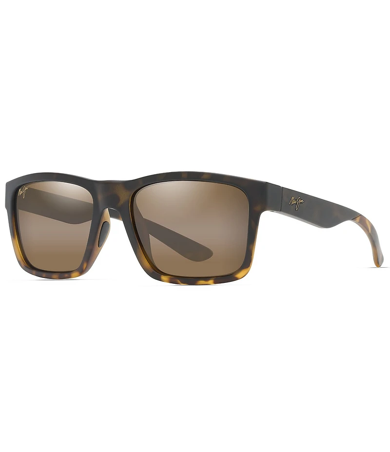 Maui Jim Unisex The Flats PolarizedPlus2® 57mm Tortoise Square Sunglasses