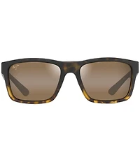 Maui Jim Unisex The Flats PolarizedPlus2® 57mm Tortoise Square Sunglasses