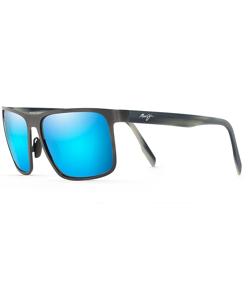 Maui Jim Wana PolarizedPlus2® Rectangular 61mm Sunglasses